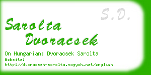 sarolta dvoracsek business card